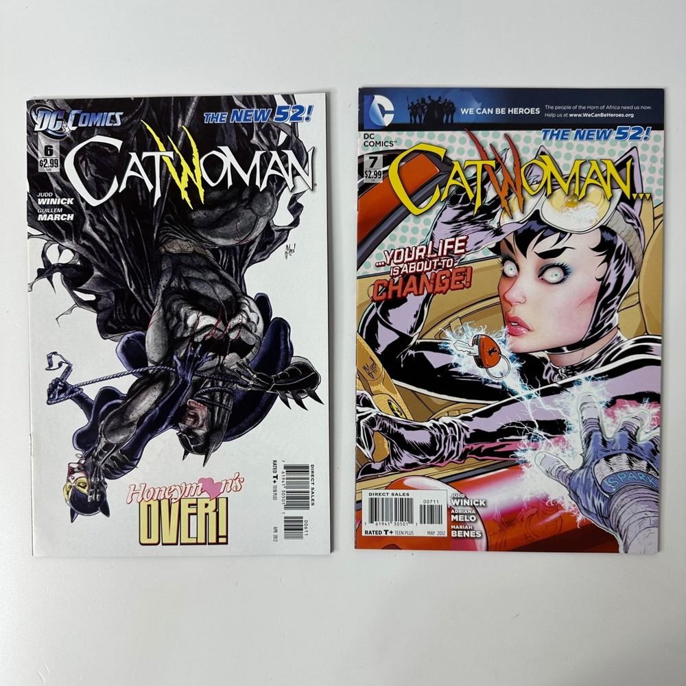 Catwoman #6 & 7 The New 52 DC Comics Judd Winick April May 2012 Comic Book Lot